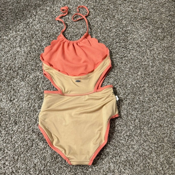 Old Navy Girls Peach Swimsuit Size Medium - Picture 4 of 8
